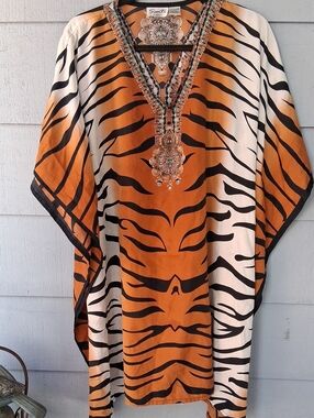 Tiger-Print Caftan Easy Costume